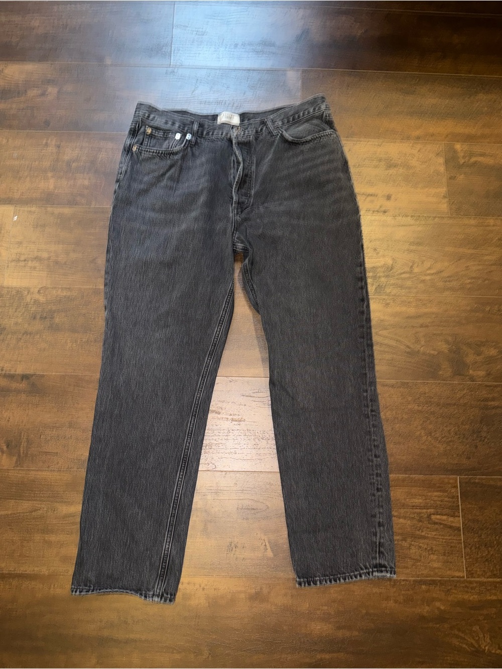 Agolde Men's Charcoal Gray Relaxed Jeans